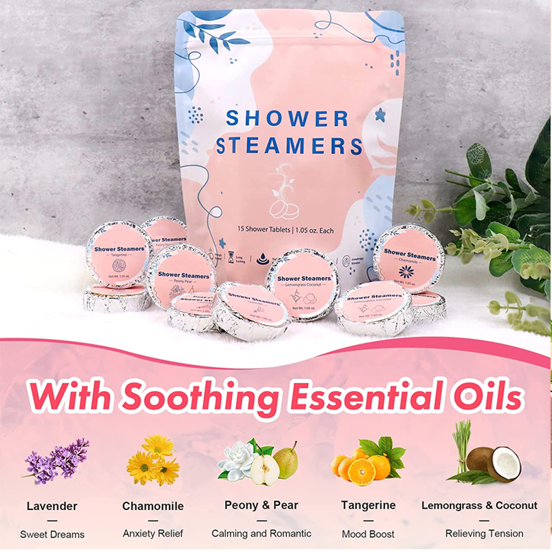 Shower Melts Aromatherapy,Hideaway Shower Steamer,Residential Steam Shower Kit,Relaxing Shower Bombs,